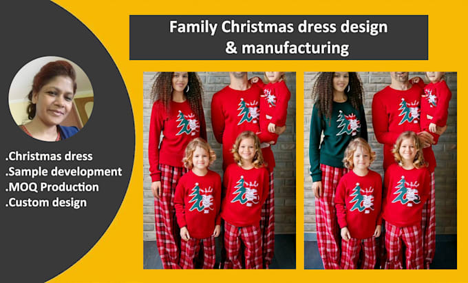 Gig Preview - Make custom design christmas dress for your family