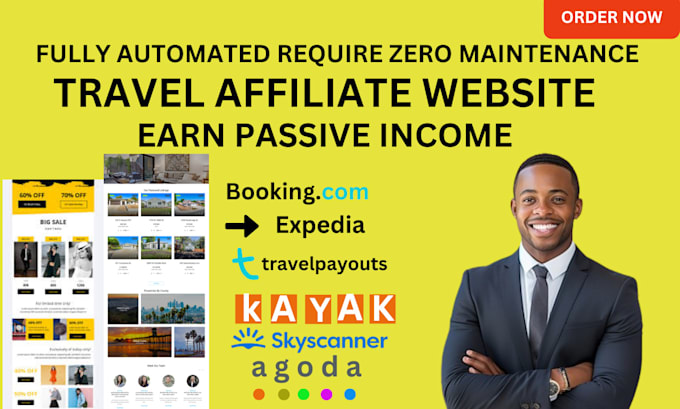 Gig Preview - Build automated travel affiliate marketing website to make money with autoblog