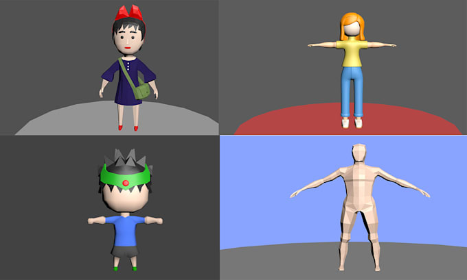 Gig Preview - Do a low poly 3d character model