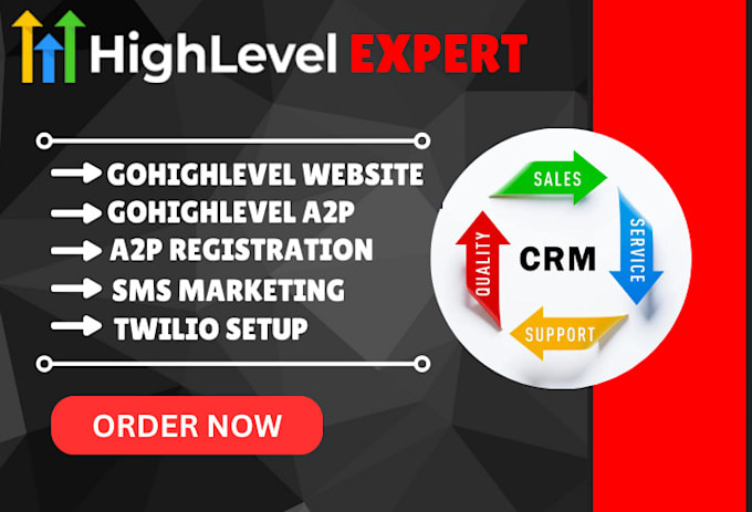 Bestseller - setup a2p 10dlc registration gohighlevel twillio landing page website chatbot ai