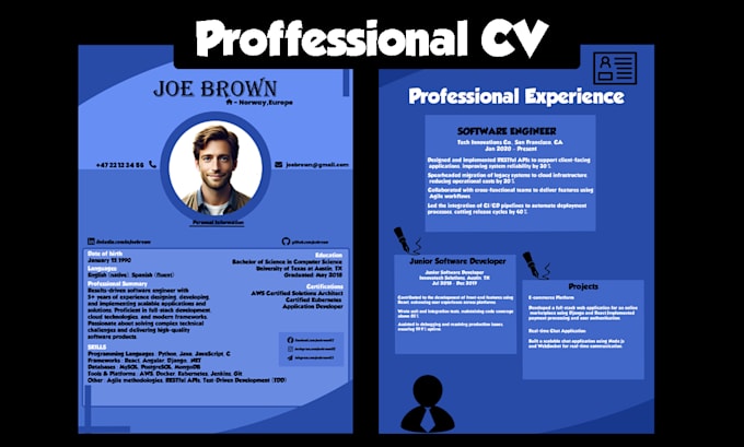 Gig Preview - Create professional resume design