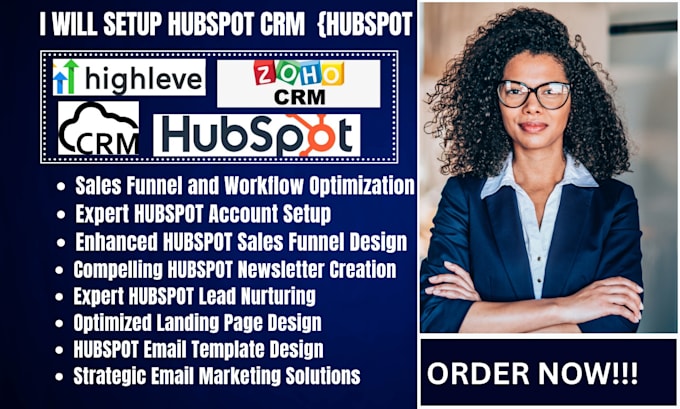 Gig Preview - Setup hubspot crm hubspot workflow marketing automation hubspot landing page