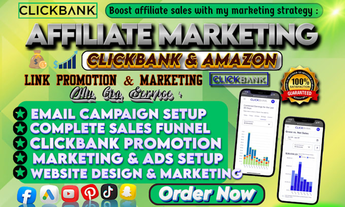 Bestseller - launch clickbank affiliate marketing with sales funnel affiliate link promotion