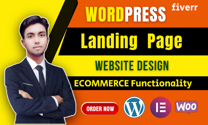 Gig Preview - Design wordpress website or landing page using elementor pro