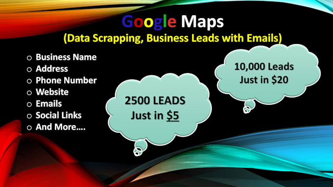 Bestseller - scrap google maps data for business lead generation, emails list, web scraping