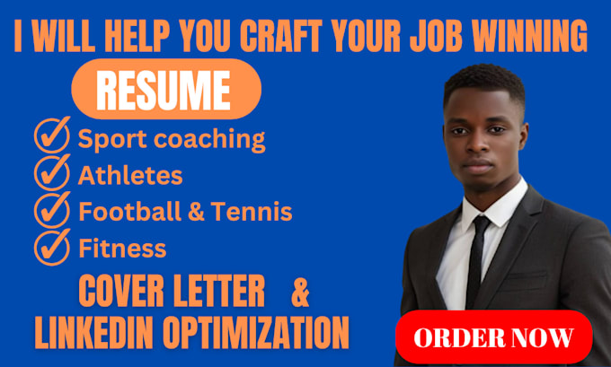 Gig Preview - Write a friendly tennis football athlete sport coaching resume