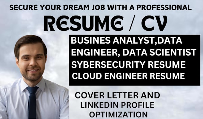 Gig Preview - Write data analyst ats resume writing, business analyst data science scientist