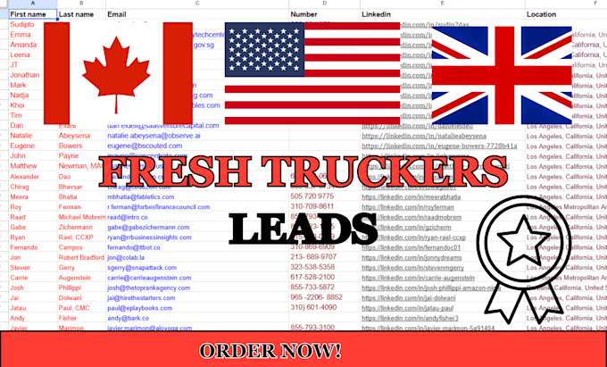 Gig Preview - Provide 1,000 trucking owner operator leads