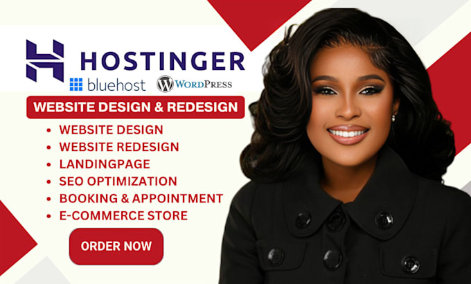 Gig Preview - Hostinger website design hostinger website redesign hostinger website