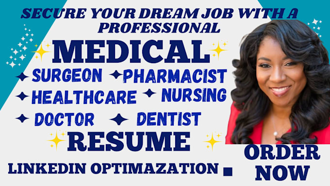 Gig Preview - Write and design professional ats medical resume, healthcare, doctor, nurse