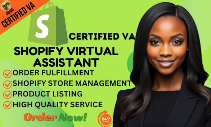 Gig Preview - Shopify virtual assistant, store manager for shopify sales marketing cro,UK USA