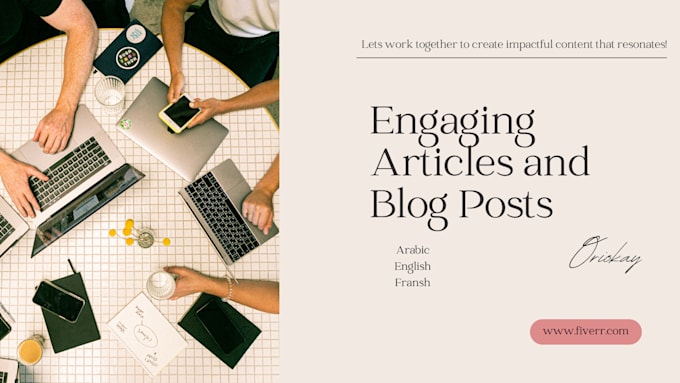 Gig Preview - Write engaging articles and blog posts tailored to your needs