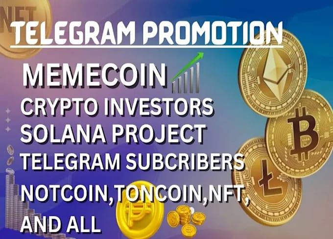 Gig Preview - L promote crypto telegram project, sui, solana memecoin, token pump, subscribers