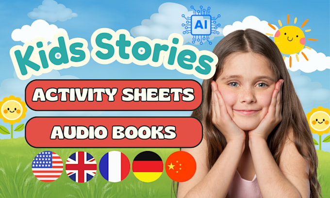 Gig Preview - Narrate your kids stories, short books and activity sheets