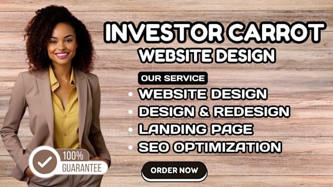 Gig Preview - Design investor website oncarrot website, real estate website