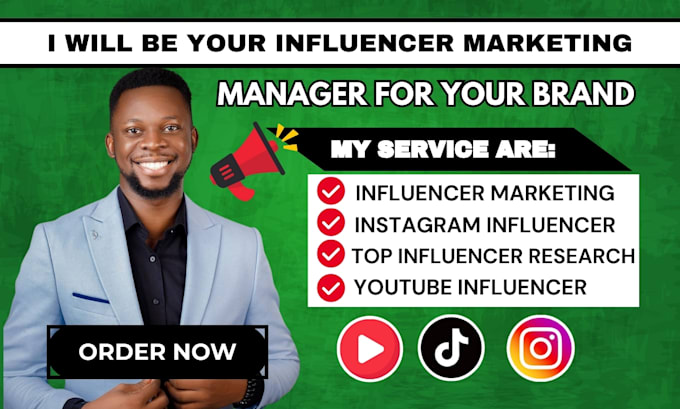 Gig Preview - Be your influencer instagram marketing research  manager and outreach campaign