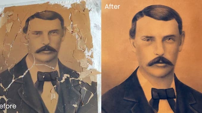 Gig Preview - Do professionally photo restoration using photoshop ai