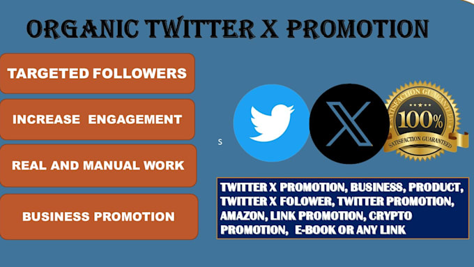 Gig Preview - Grow organic twitter x follower promotion and marketing