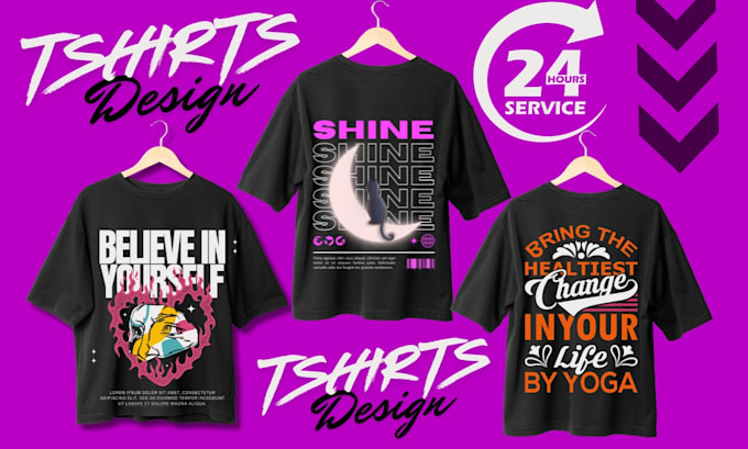 Gig Preview - Create custom t shirt design within 20 hours