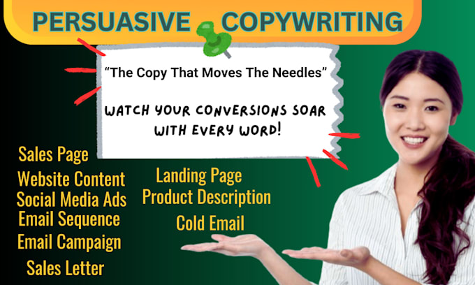 Gig Preview - Do copywriting for websites, email flows, and social media ads