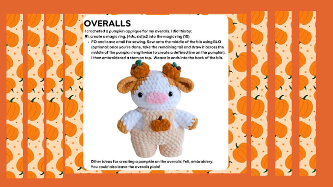 Gig Preview - Write crochet pattern , amigurumi, patterns for your online business and esty