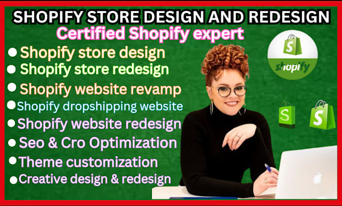 Gig Preview - Do shopify website redesign, shopify store redesign, revamp, build, edit, update