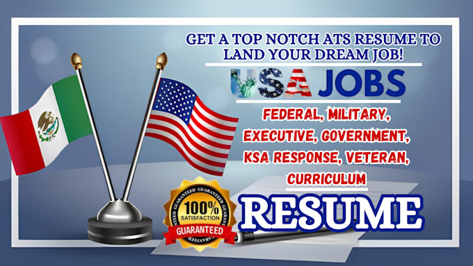 Gig Preview - Write federal resume government veteran military executive ksa response usajobs