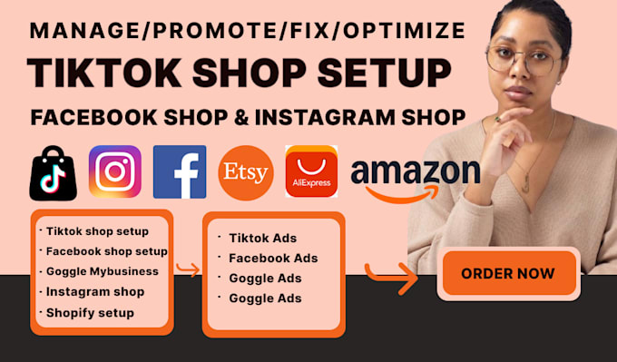 Gig Preview - Setup tiktok shop, facebook shop, instagram shop , gmb, ecommerce marketing