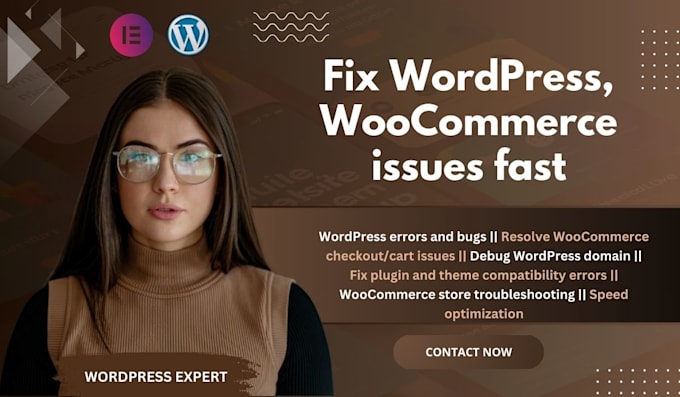 Gig Preview - Fix wordpress domain, wordpress issue, bugs, errors, fix woocommerce error