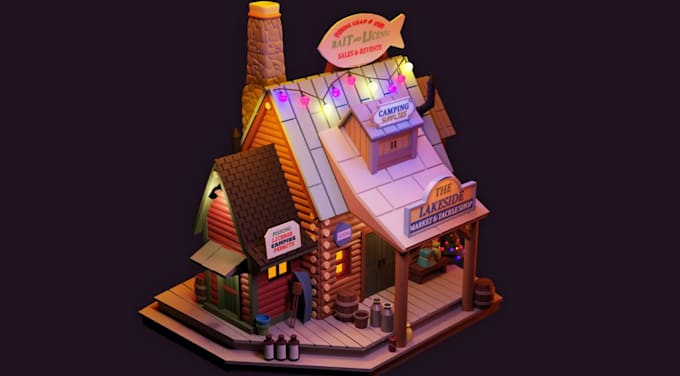 Gig Preview - Sculpt 3d christmas gift, 3d terrain miniature building for new year,xbox sculpt