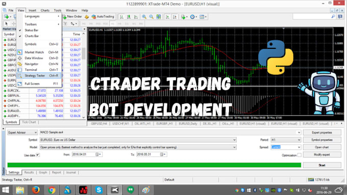 Gig Preview - Build automated trading bot for ctrader, ninjatrader, metatrader, mt5, quantower