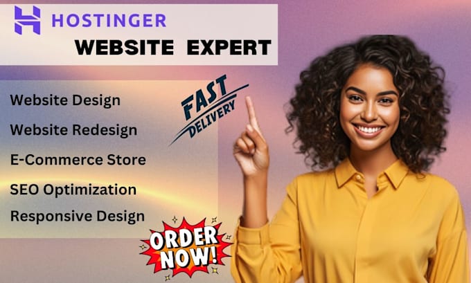 Gig Preview - Create hostinger website design wordpress hostinger wordpress website