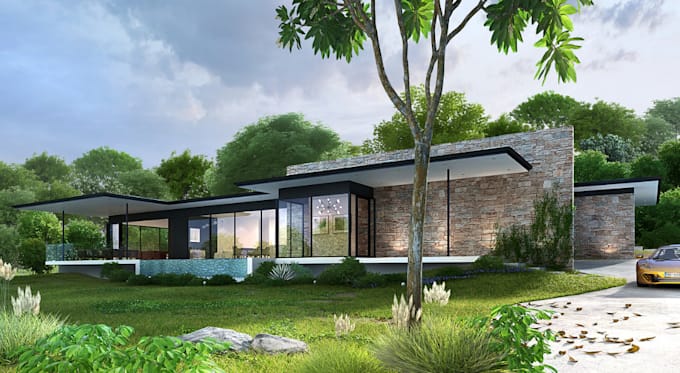 Gig Preview - Retouch 3d exterior, high quality imagery,livingroom, kitchen interior rendering