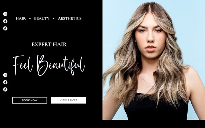 Gig Preview - Design beauty website, spa website, salon website, hair extension, beauty salon