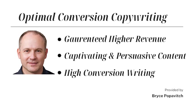 Gig Preview - Deliver copywriting that will double your sales within a year guaranteed