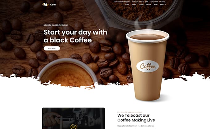 Gig Preview - Build, design coffee shopify store coffee dropshipping store coffee website