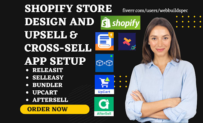 Gig Preview - Setup shopify upsell and cross sell releasit selleasy bundler upcart aftersell