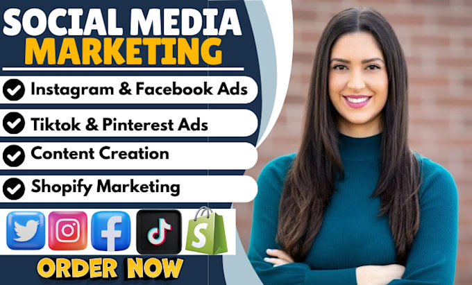 Gig Preview - Be shopify social media marketing manager for facebook ads, instagram promotion