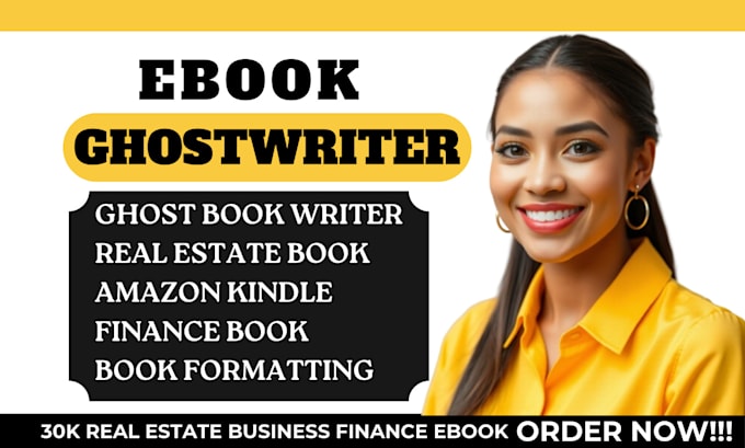 Gig Preview - Ghostwrite 30k real estate finance book, business guide amazon kdp ebook writer