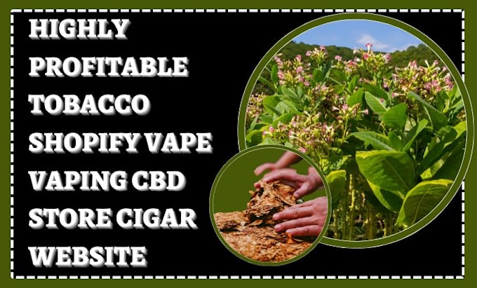 Gig Preview - Design highly profitable tobacco shopify vape vaping cbd store cigar website