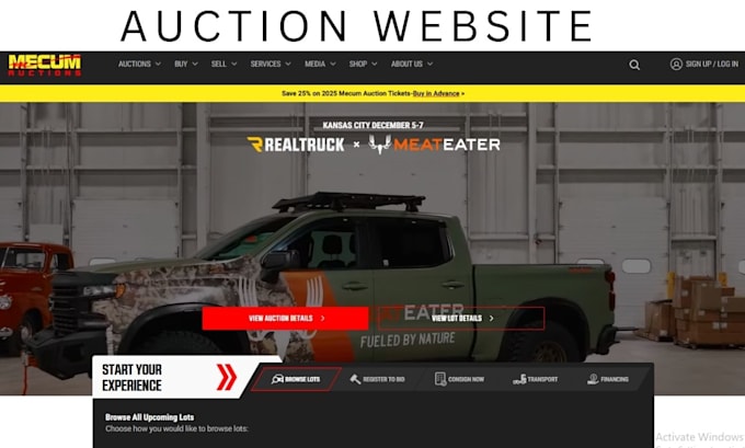 Gig Preview - Auction website multi vendor website auction website