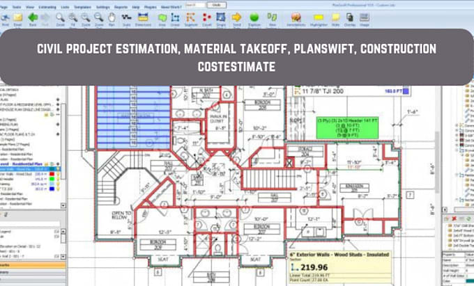 Gig Preview - Do civil project estimation material takeoff planswift construction costestimate