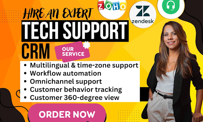 Gig Preview - Setup tech support crm zendesk intercom front freshdesk hubspot zoho salesforce