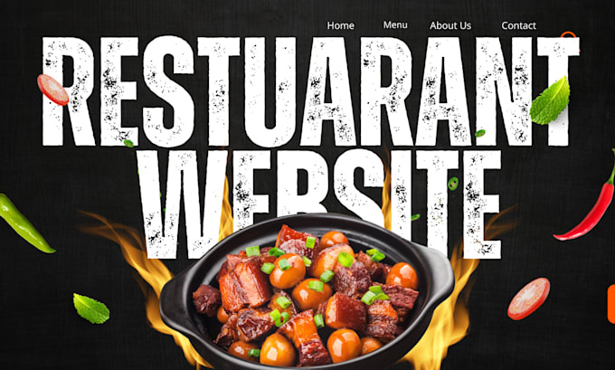 Gig Preview - Design restaurant website bakery or cafe website with online ordering system