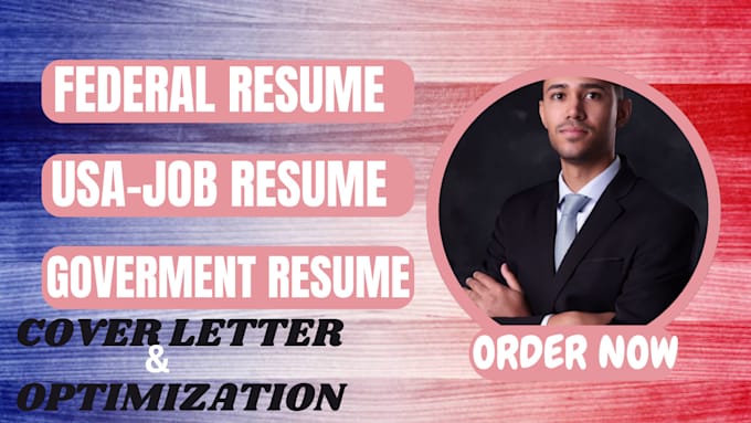 Gig Preview - Write federal resume, usajobs resume, government resume and resume writing