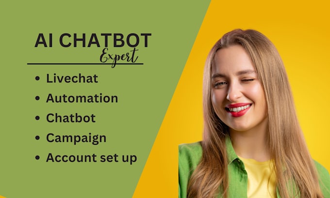 Gig Preview - Create a manychat chatbot for your social media website live chat with intercom