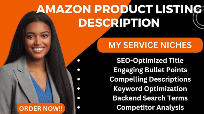 Gig Preview - Write amazon product listing description with SEO amazon losting optimization