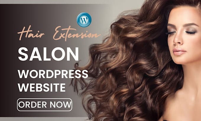 Gig Preview - Design beauty hair extension hair salon spa cosmestics wordpress website