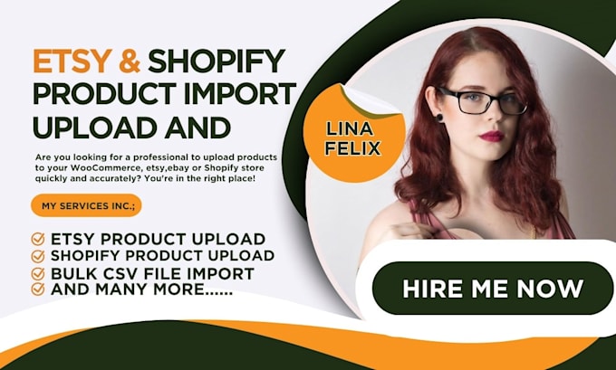 Gig Preview - Add import upload products to shopify ebay etsy seo listing import shopify csv