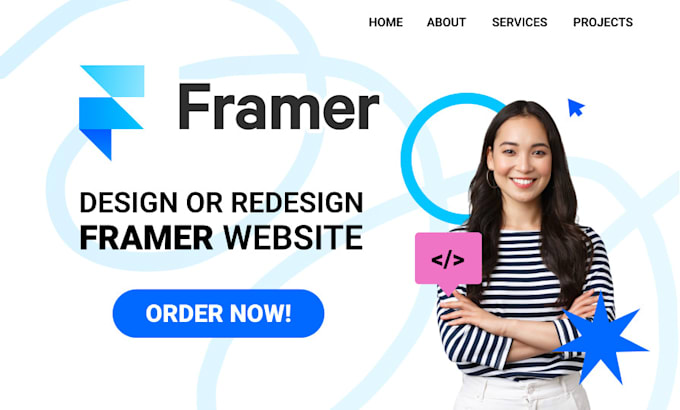 Gig Preview - Design or develop framer website, figma to framer expert